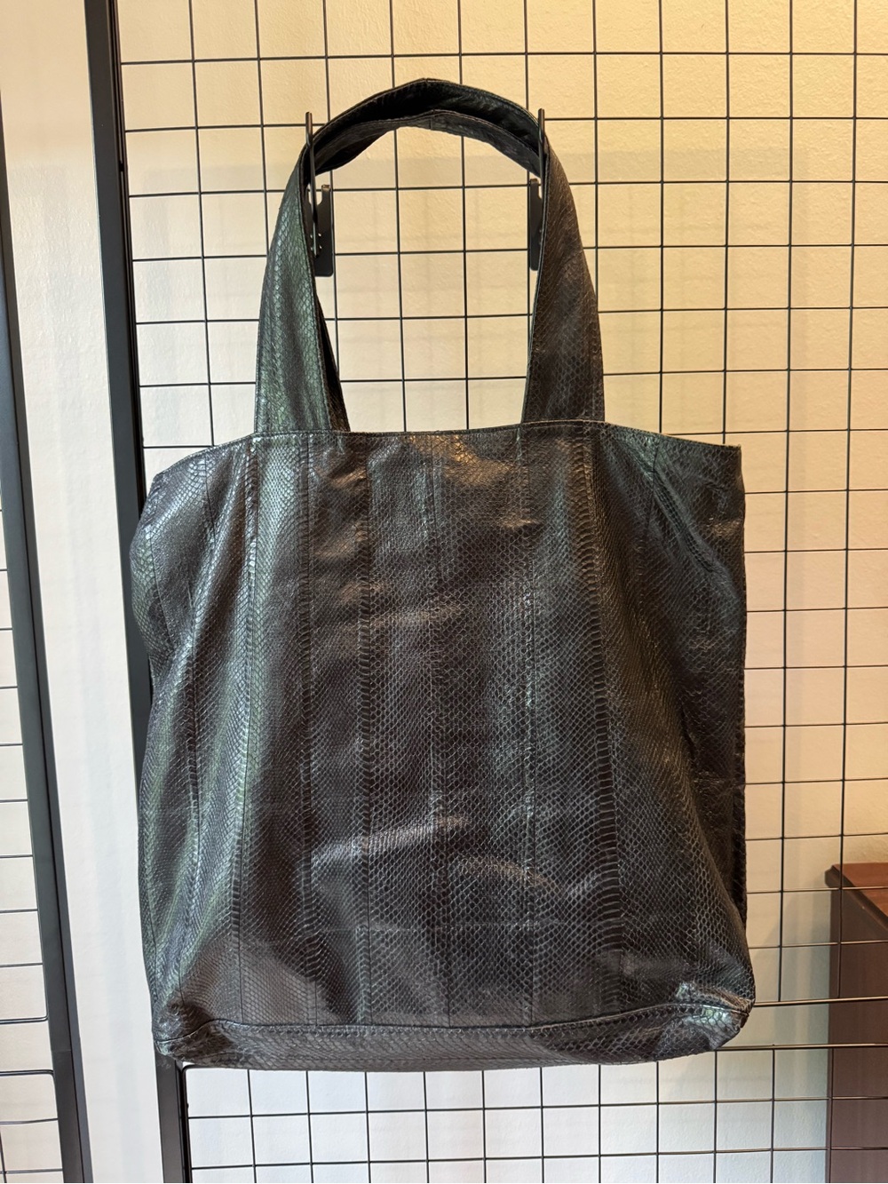 Beirn Jenna tote snakeskin bag